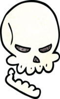cartoon doodle halloween skull png
