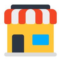 An editable design icon of shop vector