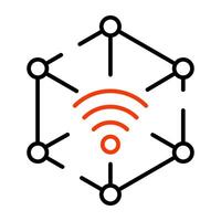 An editable design icon of WiFi network vector