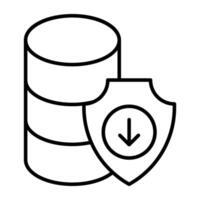 db estante con proteger exhibiendo base de datos seguridad vector