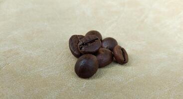 Coffee beans background. Close up of roasted coffee beans. photo