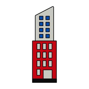 A unique design icon of building vector