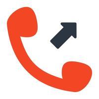 Outgoing call concept icon in modern design vector