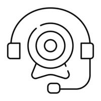 An editable design icon of webcam vector