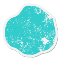 uttrycksfull form blob grunge klistermärke png