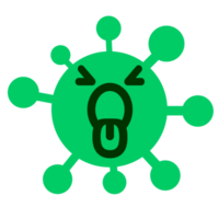 vírus de boca aberta enojado png