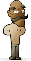 desenho animado velho com bigode png