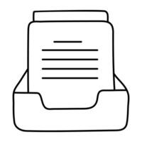 An icon design of file drawer vector