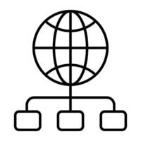 An icon design of global network vector