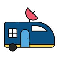 A trendy vector design of caravan