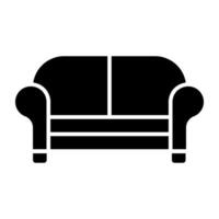 Double seat sofa icon in modern design vector