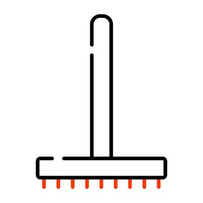 An editable design icon of gardening fork
