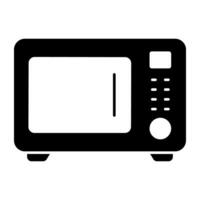 A creative design icon of microwave, kitchen appliance vector