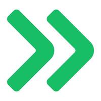 A unique design icon of play forward vector