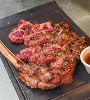 Top quality Galician beef steak photo