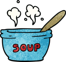 garabato de dibujos animados de sopa caliente png