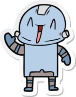 pegatina de un robot de dibujos animados png