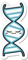 klistermärke av en söt tecknad DNA-sträng png