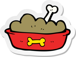 sticker of a cartoon dog food png