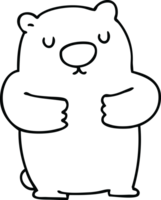 line drawing quirky cartoon beaver png