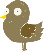 oiseau de dessin animé de style plat couleur png