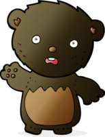 urso preto preocupado dos desenhos animados png