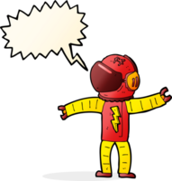 Cartoon-Astronaut mit Sprechblase png