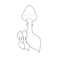 Mushroom icon illustration . Cartoon vector mushrooms clipart. Vector isolated on white background. EPS 10