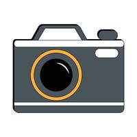 Camera tripod icon and Movie camera on a tripod. Making a movie single icon in monochrome style vector symbol stock illustration web.