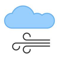 An icon design of windy cloud vector