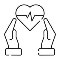 un prima descargar icono de corazón cuidado vector