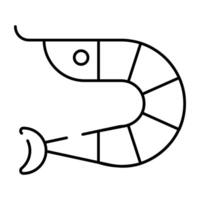 un sabroso Mariscos icono, vector diseño de camarón