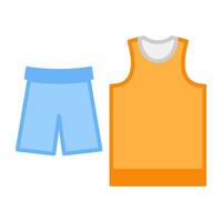 Shorts with vest, concept of men's attire vector