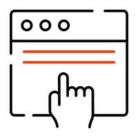 Trendy design icon of web click vector