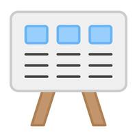 Bulletin board icon in editable style vector