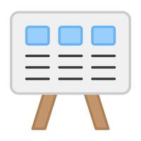 boletín tablero icono en editable estilo vector