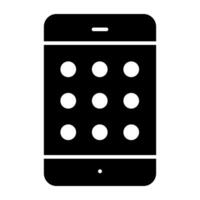 A perfect design icon of mobile pattern lock vector