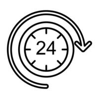 Trendy vector design of round the clock