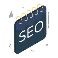 Perfect design icon of seo schedule vector