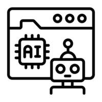 A creative design icon of ai website vector