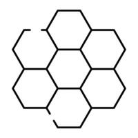 A linear design icon of honey formula vector