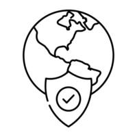 Modern design icon of global security vector