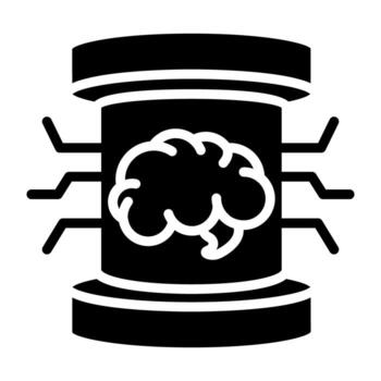 icono de diseño moderno de cerebro artificial vector