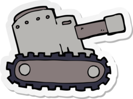 sticker of a cartooon army tank png