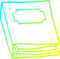 cold gradient line drawing of a cartoon closed book png