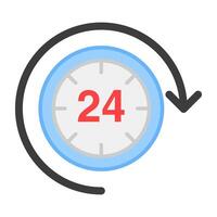 Trendy vector design of round the clock