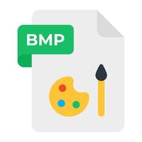 A creative design icon of bmp file format vector