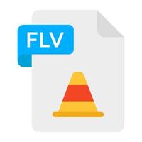 Trendy vector design of flv file format