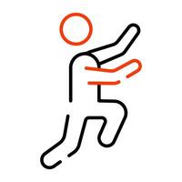 Dancing guy icon, editable vector