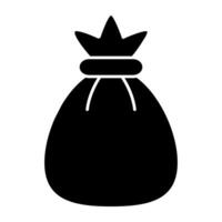 Editable design icon of money bag vector